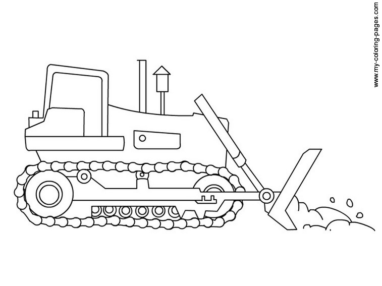 Disegno da colorare: Bulldozer / escavatore meccanico (Trasporto) #141694 - Pagine da Colorare Stampabili Gratuite