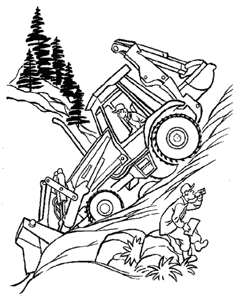 Disegno da colorare: Bulldozer / escavatore meccanico (Trasporto) #141712 - Pagine da Colorare Stampabili Gratuite