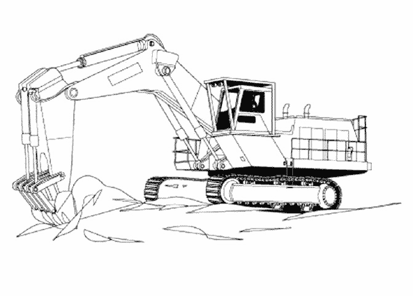 Disegno da colorare: Bulldozer / escavatore meccanico (Trasporto) #141766 - Pagine da Colorare Stampabili Gratuite