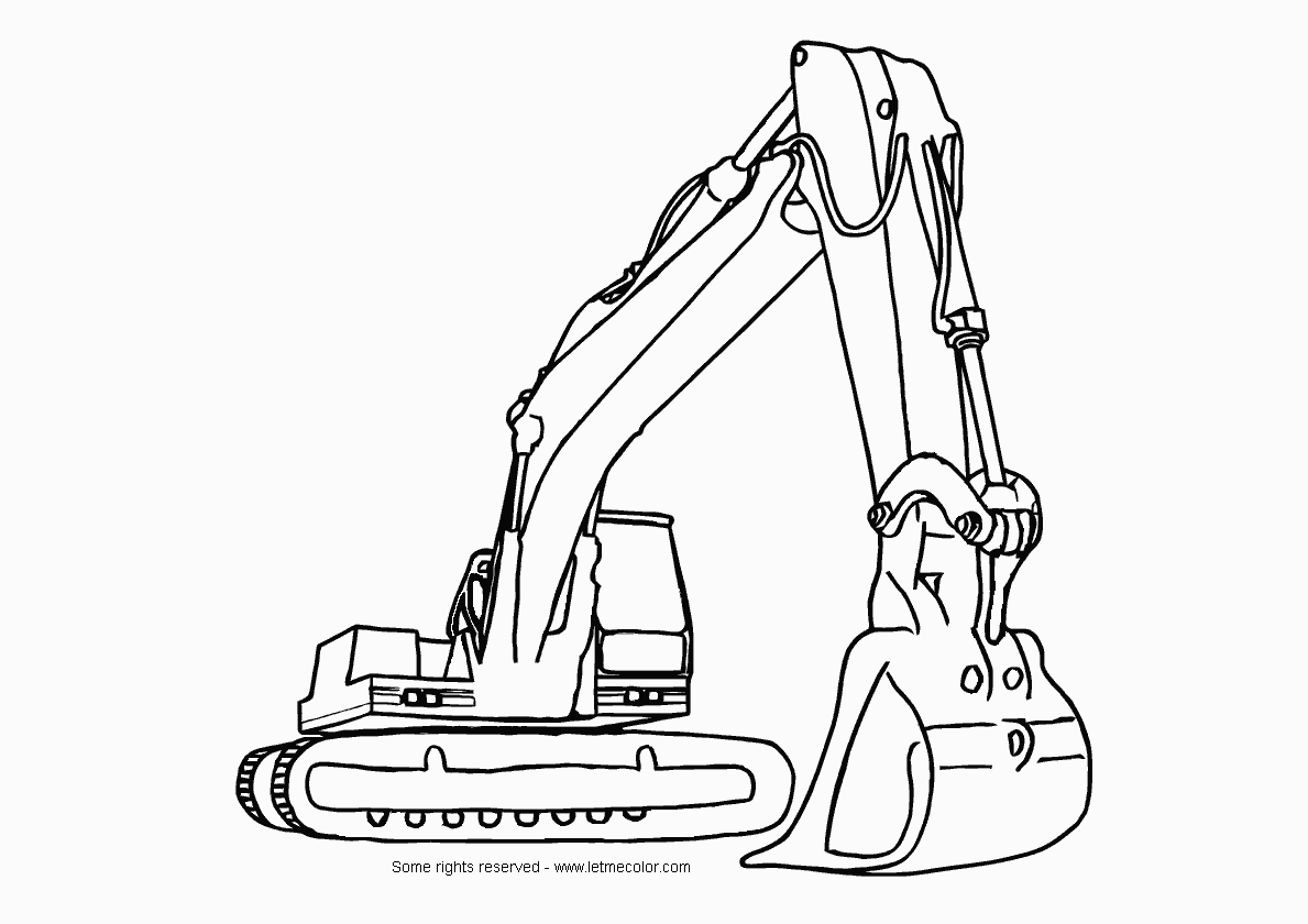Disegno da colorare: Bulldozer / escavatore meccanico (Trasporto) #141777 - Pagine da Colorare Stampabili Gratuite