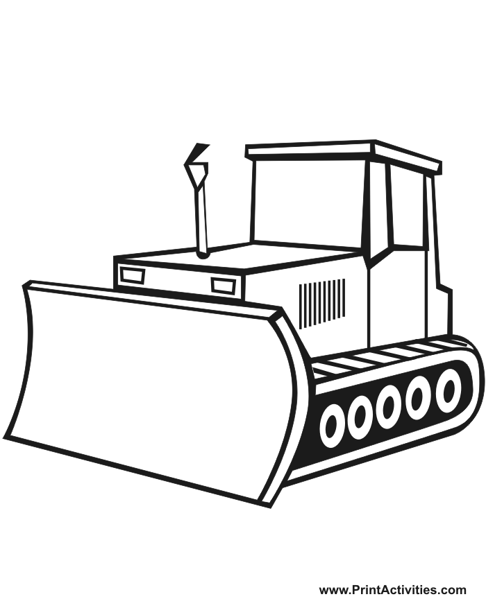 Disegno da colorare: Bulldozer / escavatore meccanico (Trasporto) #141781 - Pagine da Colorare Stampabili Gratuite