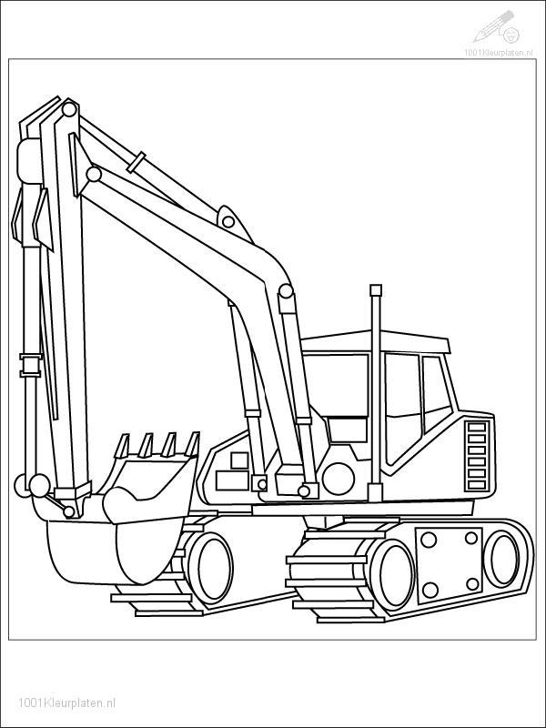 Disegno da colorare: Bulldozer / escavatore meccanico (Trasporto) #141782 - Pagine da Colorare Stampabili Gratuite
