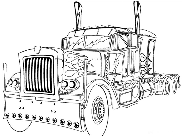 Disegno da colorare: Camion (Trasporto) #135535 - Pagine da Colorare Stampabili Gratuite