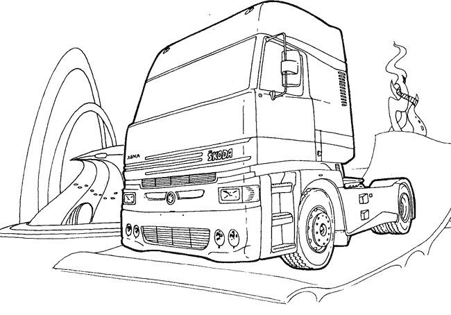 Disegno da colorare: Camion (Trasporto) #135540 - Pagine da Colorare Stampabili Gratuite