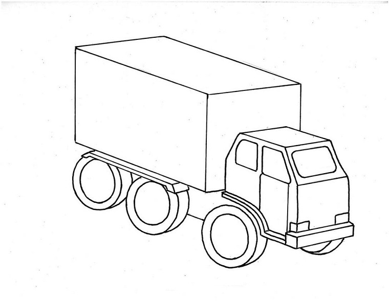 Disegno da colorare: Camion (Trasporto) #135586 - Pagine da Colorare Stampabili Gratuite