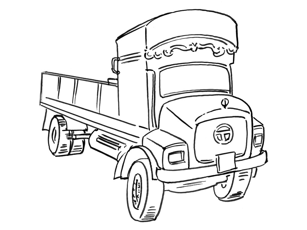 Disegno da colorare: Camion (Trasporto) #135642 - Pagine da Colorare Stampabili Gratuite