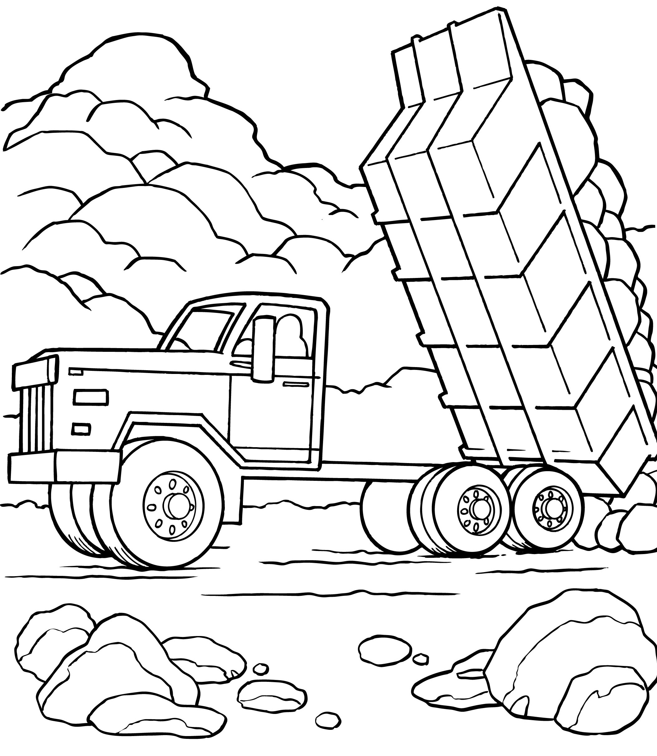 Disegno da colorare: Camion (Trasporto) #135643 - Pagine da Colorare Stampabili Gratuite
