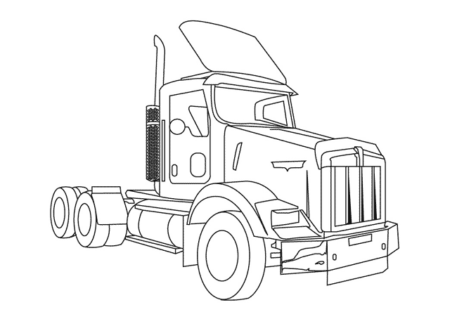 Disegno da colorare: Camion (Trasporto) #135647 - Pagine da Colorare Stampabili Gratuite