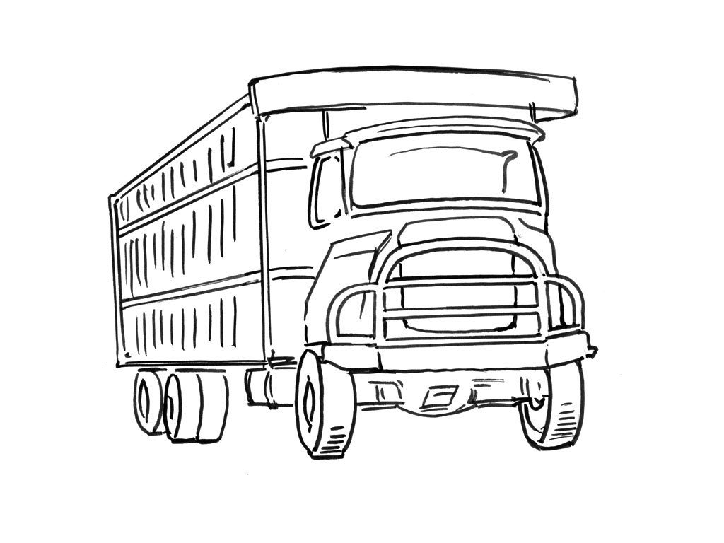 Disegno da colorare: Camion (Trasporto) #135655 - Pagine da Colorare Stampabili Gratuite