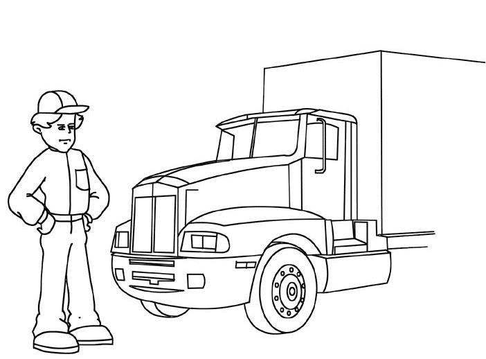 Disegno da colorare: Camion (Trasporto) #135692 - Pagine da Colorare Stampabili Gratuite
