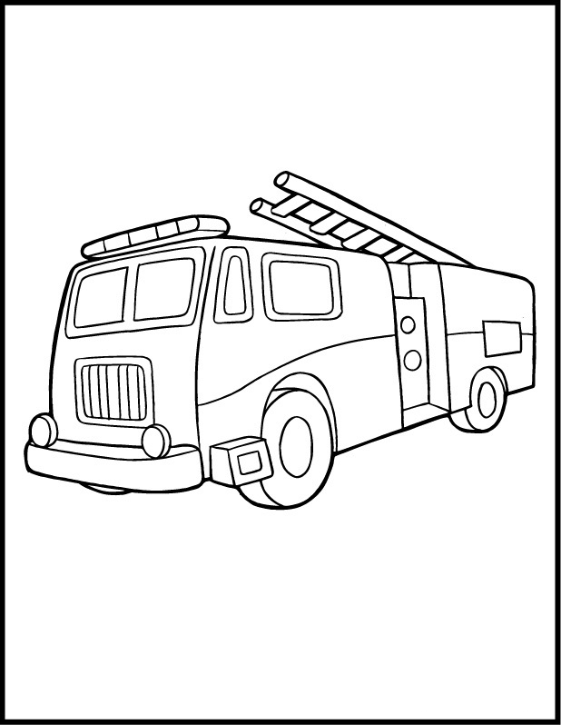 Disegno da colorare: Camion dei pompieri (Trasporto) #135807 - Pagine da Colorare Stampabili Gratuite