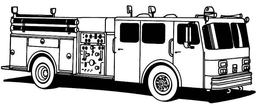 Disegno da colorare: Camion dei pompieri (Trasporto) #135815 - Pagine da Colorare Stampabili Gratuite