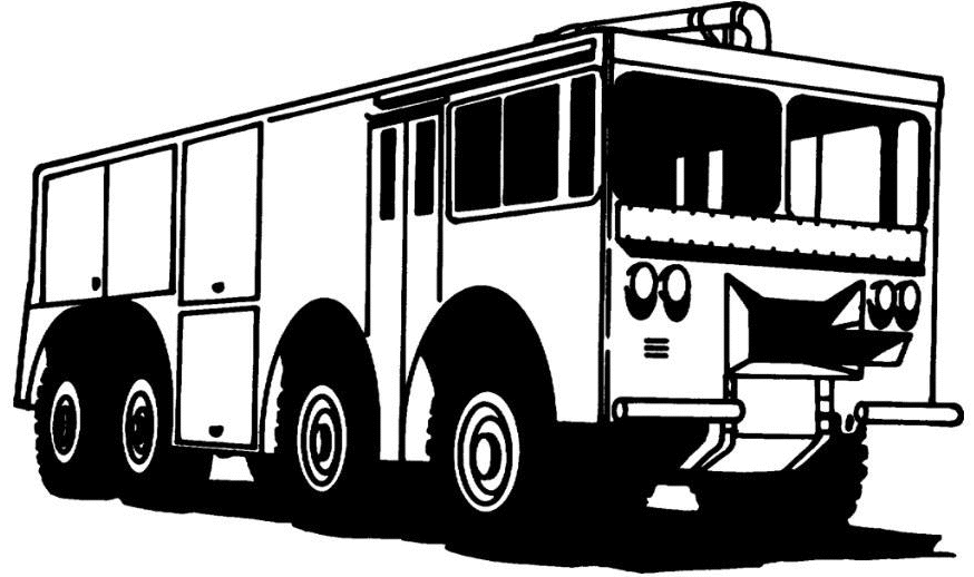 Disegno da colorare: Camion dei pompieri (Trasporto) #135830 - Pagine da Colorare Stampabili Gratuite