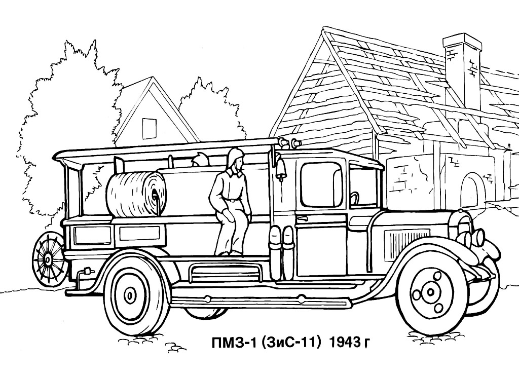 Disegno da colorare: Camion dei pompieri (Trasporto) #135835 - Pagine da Colorare Stampabili Gratuite