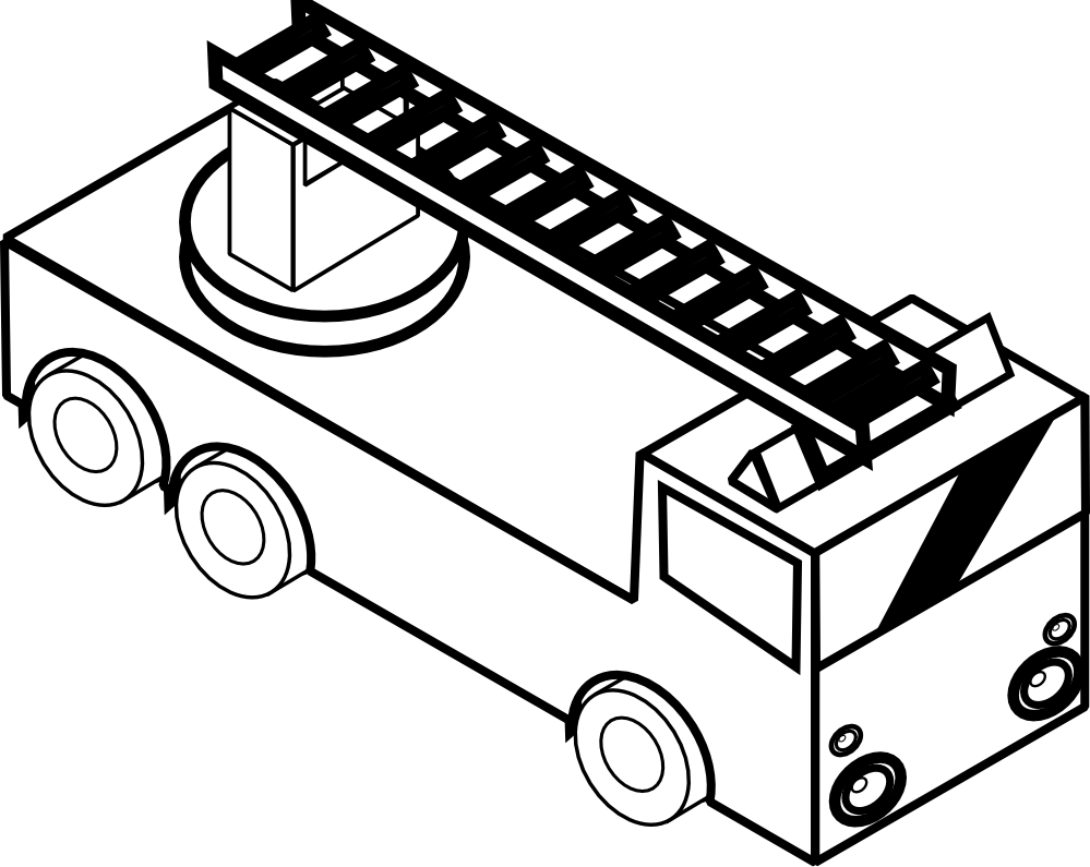 Disegno da colorare: Camion dei pompieri (Trasporto) #135881 - Pagine da Colorare Stampabili Gratuite