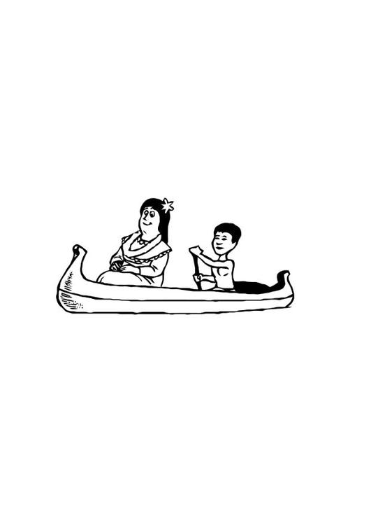 Disegno da colorare: Canoa / barca a remi (Trasporto) #142200 - Pagine da Colorare Stampabili Gratuite