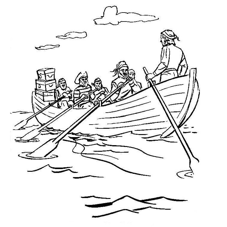 Disegno da colorare: Canoa / barca a remi (Trasporto) #142217 - Pagine da Colorare Stampabili Gratuite