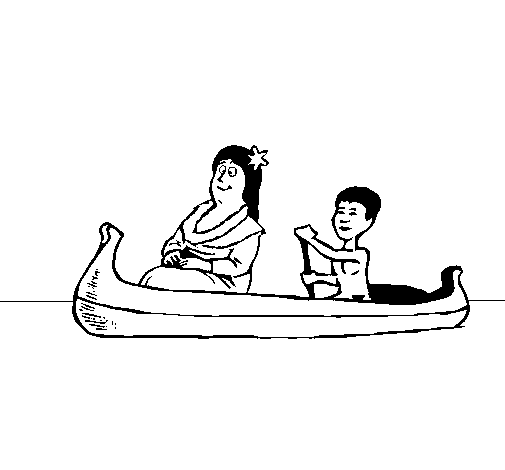 Disegno da colorare: Canoa / barca a remi (Trasporto) #142237 - Pagine da Colorare Stampabili Gratuite