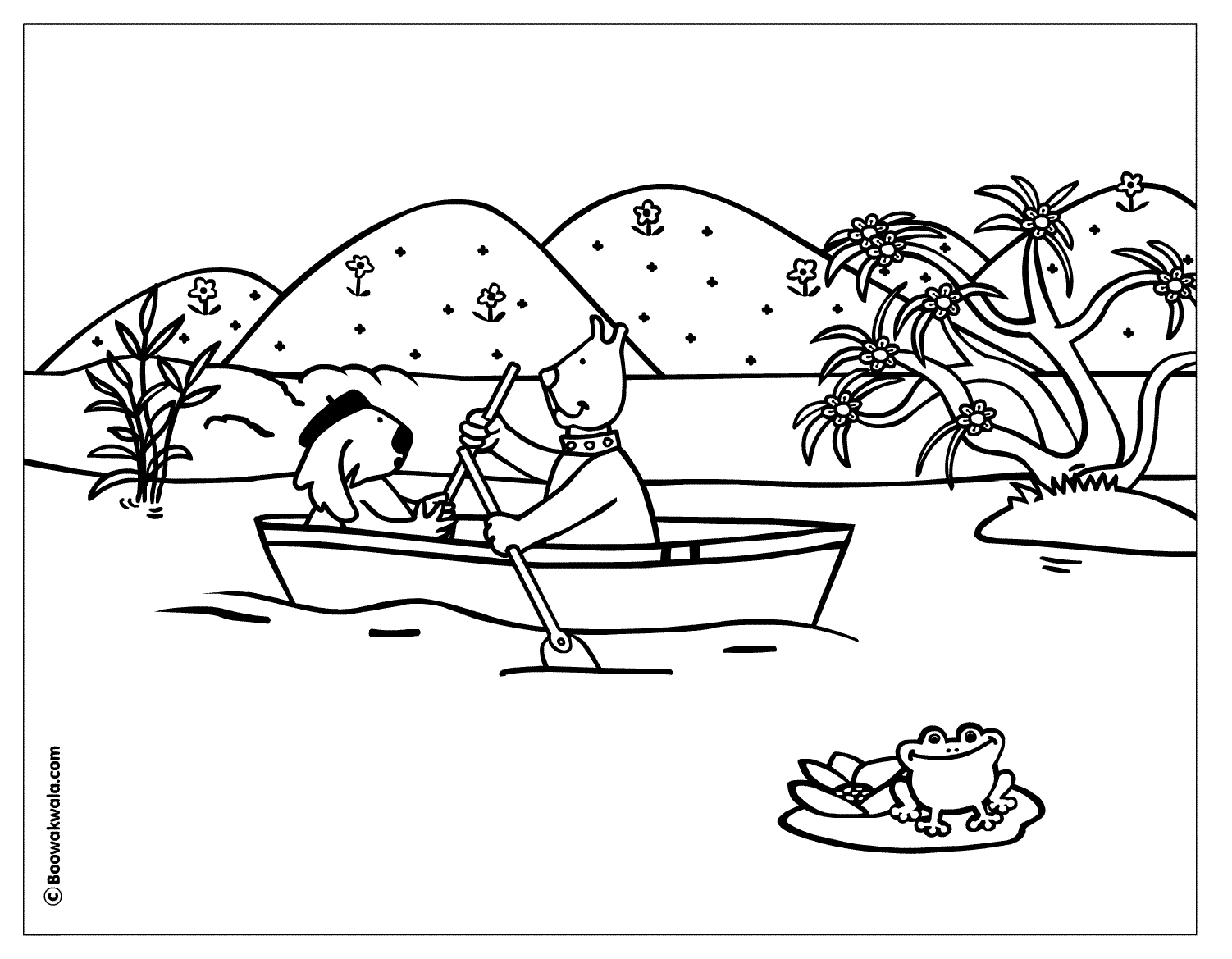 Disegno da colorare: Canoa / barca a remi (Trasporto) #142317 - Pagine da Colorare Stampabili Gratuite