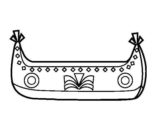 Disegno da colorare: Canoa / barca a remi (Trasporto) #142332 - Pagine da Colorare Stampabili Gratuite