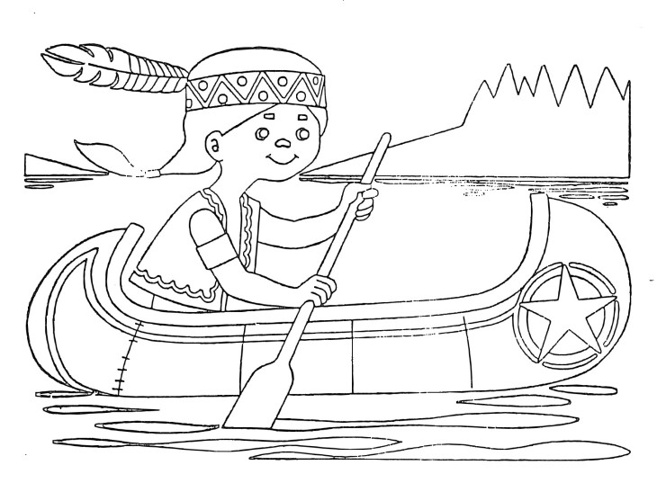 Disegno da colorare: Canoa / barca a remi (Trasporto) #142336 - Pagine da Colorare Stampabili Gratuite