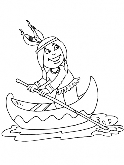 Disegno da colorare: Canoa / barca a remi (Trasporto) #142360 - Pagine da Colorare Stampabili Gratuite