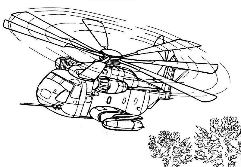 Disegno da colorare: Elicottero (Trasporto) #136085 - Pagine da Colorare Stampabili Gratuite