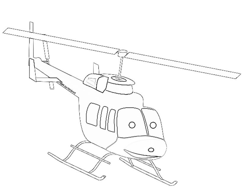 Disegno da colorare: Elicottero (Trasporto) #136091 - Pagine da Colorare Stampabili Gratuite