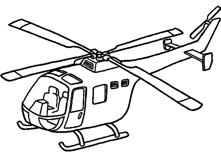 Disegno da colorare: Elicottero (Trasporto) #136117 - Pagine da Colorare Stampabili Gratuite