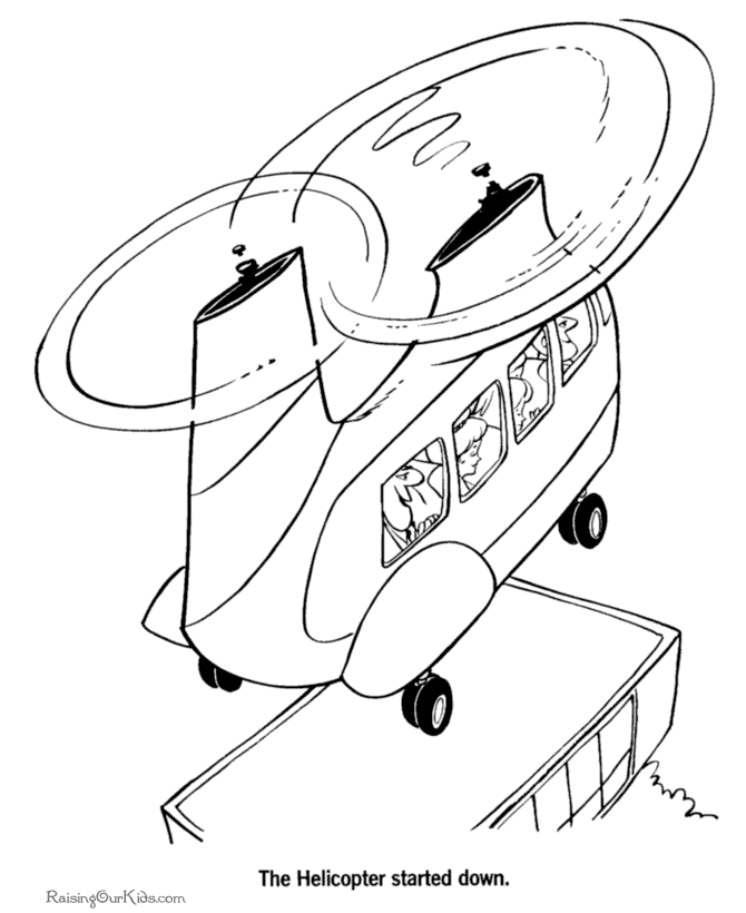 Disegno da colorare: Elicottero (Trasporto) #136149 - Pagine da Colorare Stampabili Gratuite