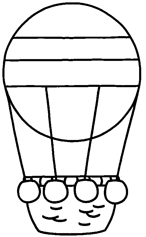 Disegno da colorare: mongolfiera (Trasporto) #134585 - Pagine da Colorare Stampabili Gratuite