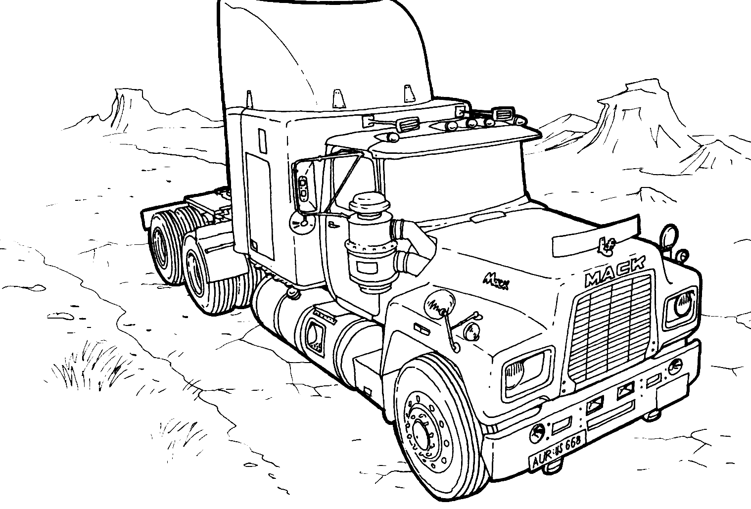 Disegno da colorare: Monster Truck (Trasporto) #141292 - Pagine da Colorare Stampabili Gratuite