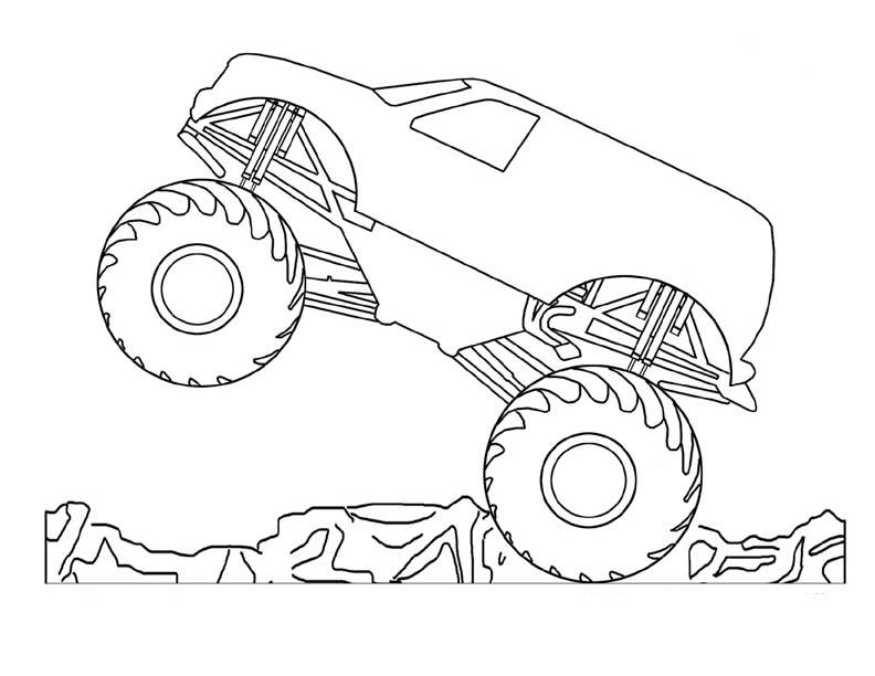 Disegno da colorare: Monster Truck (Trasporto) #141303 - Pagine da Colorare Stampabili Gratuite