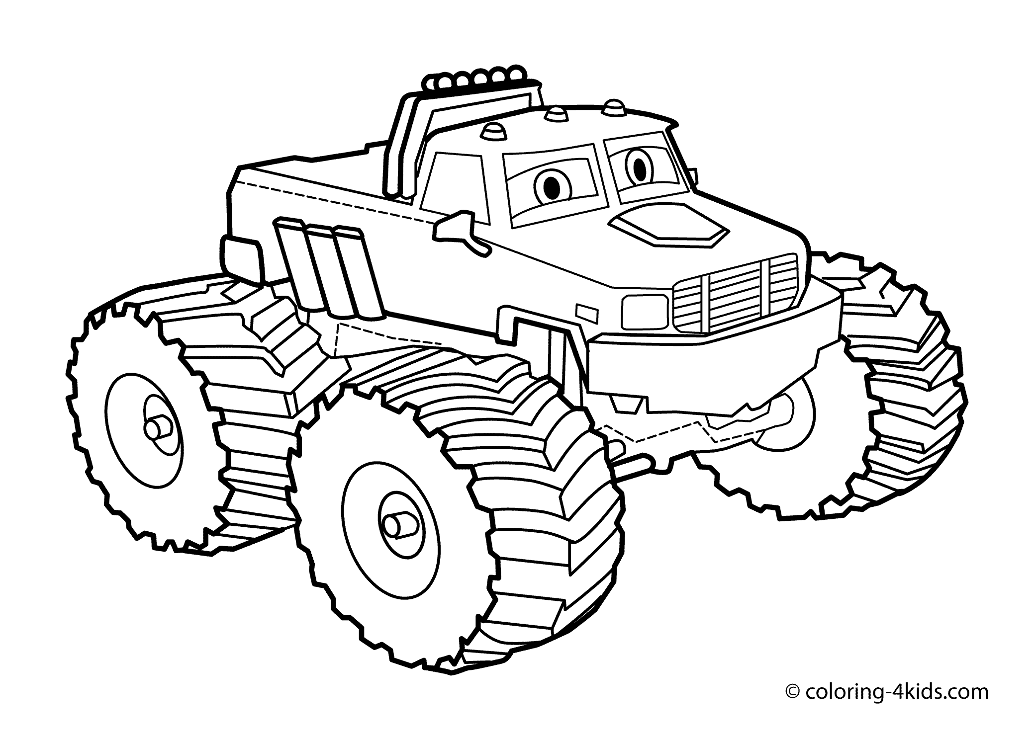 Disegno da colorare: Monster Truck (Trasporto) #141317 - Pagine da Colorare Stampabili Gratuite