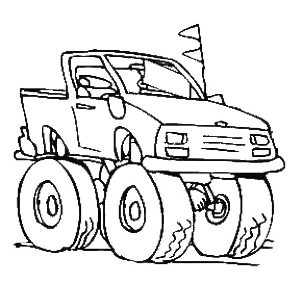 Disegno da colorare: Monster Truck (Trasporto) #141319 - Pagine da Colorare Stampabili Gratuite