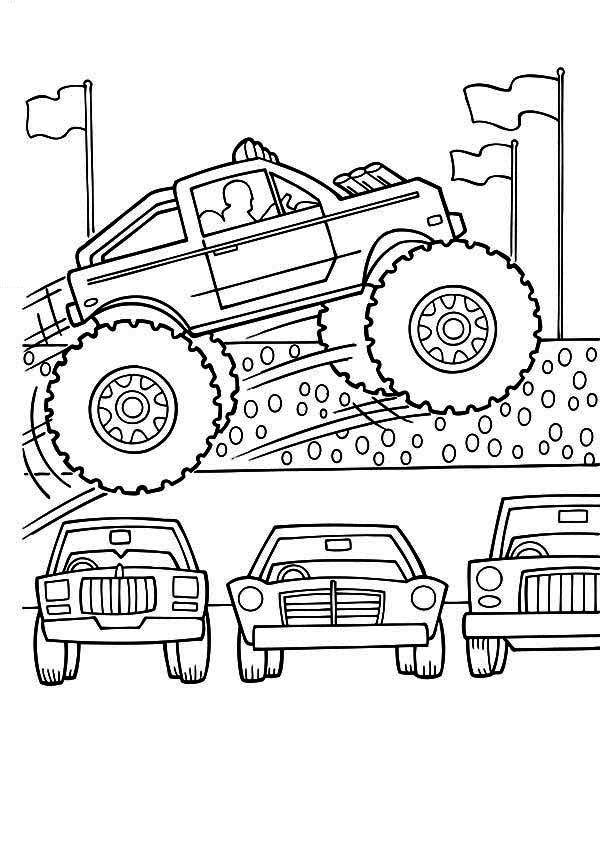 Disegno da colorare: Monster Truck (Trasporto) #141330 - Pagine da Colorare Stampabili Gratuite
