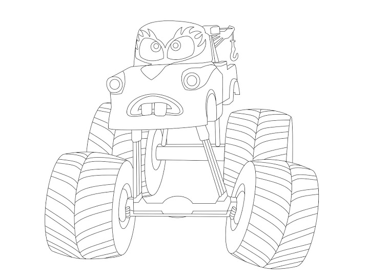 Disegno da colorare: Monster Truck (Trasporto) #141335 - Pagine da Colorare Stampabili Gratuite