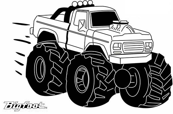 Disegno da colorare: Monster Truck (Trasporto) #141346 - Pagine da Colorare Stampabili Gratuite