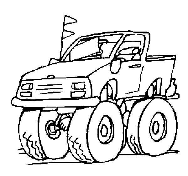 Disegno da colorare: Monster Truck (Trasporto) #141357 - Pagine da Colorare Stampabili Gratuite