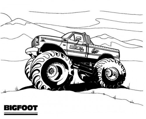 Disegno da colorare: Monster Truck (Trasporto) #141369 - Pagine da Colorare Stampabili Gratuite