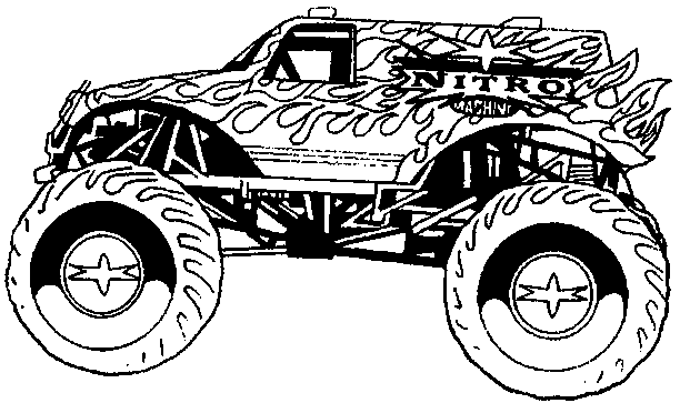 Disegno da colorare: Monster Truck (Trasporto) #141376 - Pagine da Colorare Stampabili Gratuite