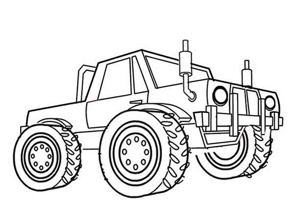 Disegno da colorare: Monster Truck (Trasporto) #141387 - Pagine da Colorare Stampabili Gratuite