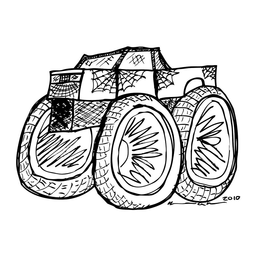 Disegno da colorare: Monster Truck (Trasporto) #141392 - Pagine da Colorare Stampabili Gratuite