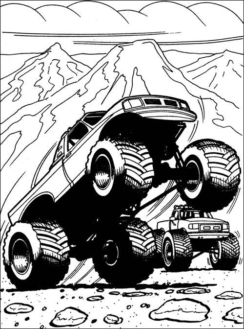 Disegno da colorare: Monster Truck (Trasporto) #141397 - Pagine da Colorare Stampabili Gratuite