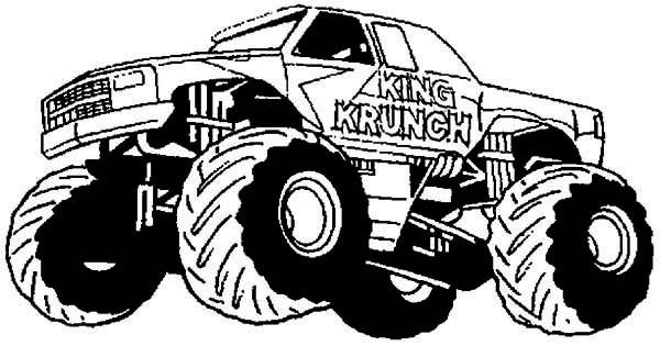 Disegno da colorare: Monster Truck (Trasporto) #141413 - Pagine da Colorare Stampabili Gratuite