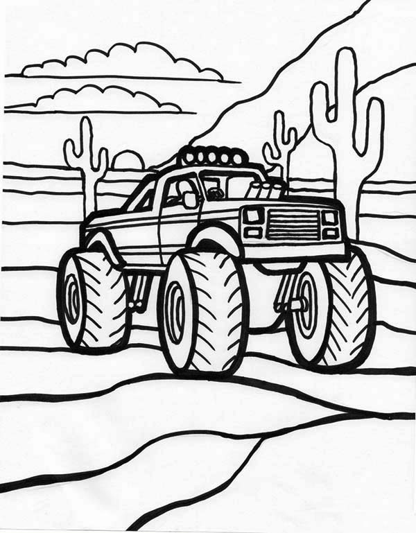 Disegno da colorare: Monster Truck (Trasporto) #141429 - Pagine da Colorare Stampabili Gratuite