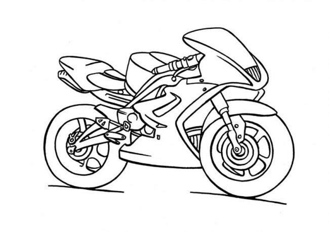 Disegno da colorare: Moto (Trasporto) #136272 - Pagine da Colorare Stampabili Gratuite