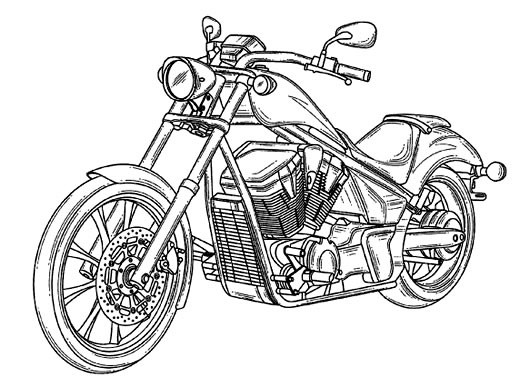 Disegno da colorare: Moto (Trasporto) #136296 - Pagine da Colorare Stampabili Gratuite