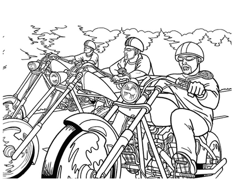 Disegno da colorare: Moto (Trasporto) #136338 - Pagine da Colorare Stampabili Gratuite