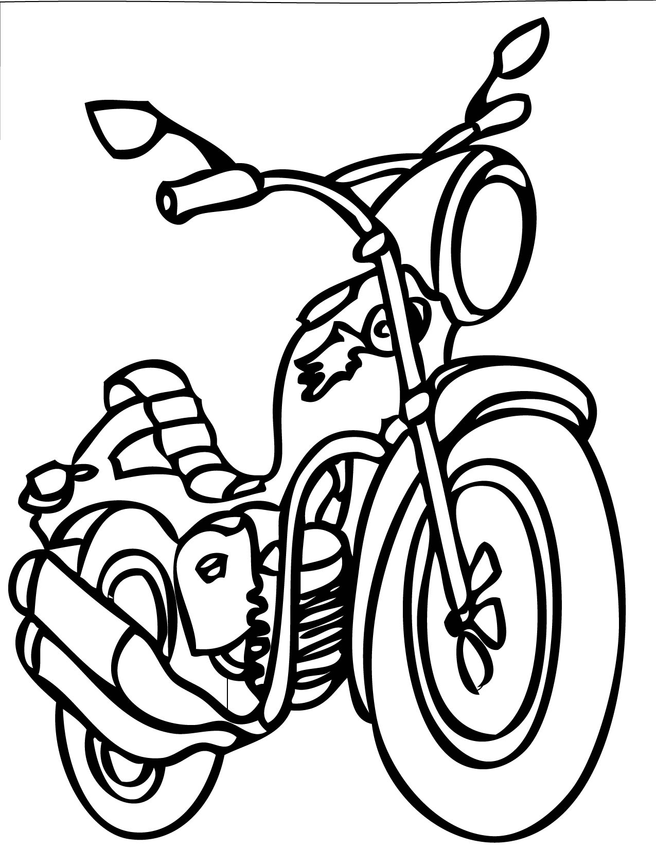 Disegno da colorare: Moto (Trasporto) #136441 - Pagine da Colorare Stampabili Gratuite